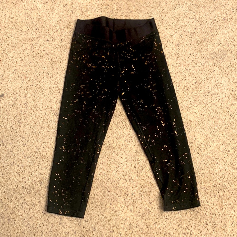 Black with gold specs - C9 capris